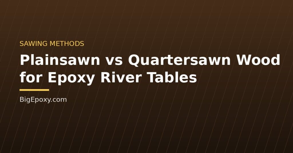 Plainsawn vs Quartersawn Wood for Epoxy River Tables