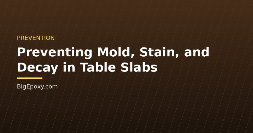 Preventing Mold, Stain, and Decay in Table Slabs