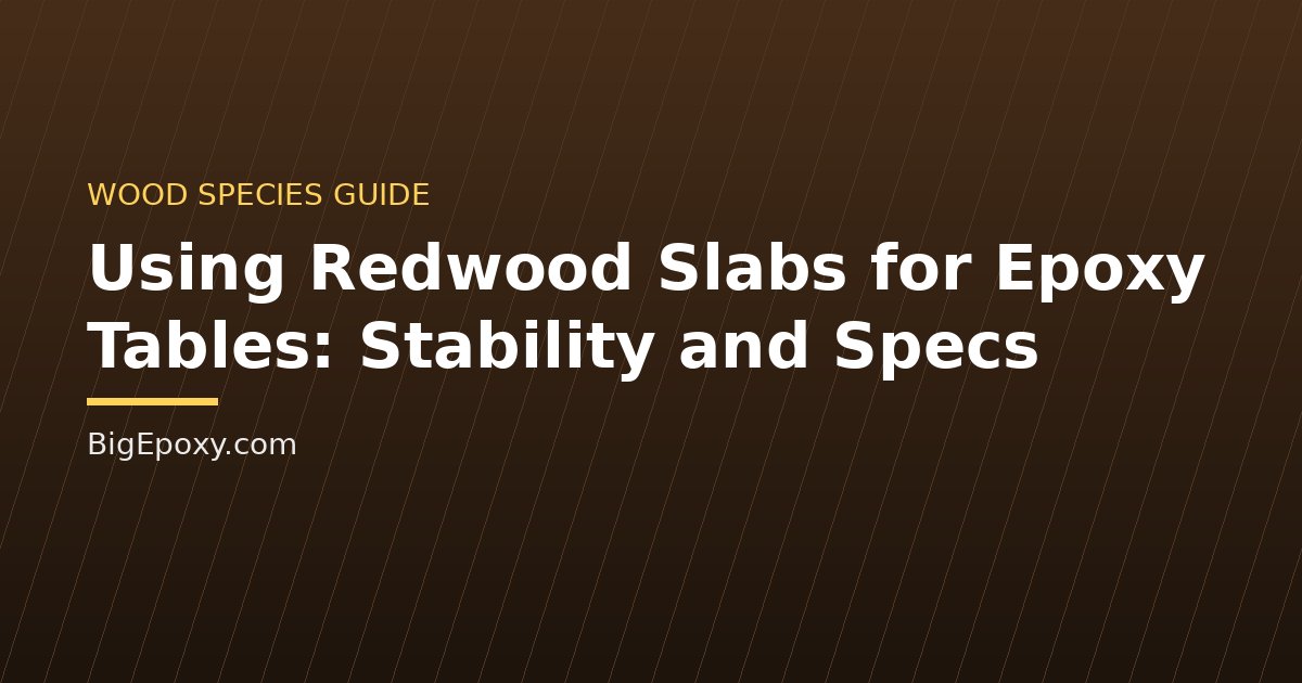 Using Redwood Slabs for Epoxy Tables: Stability and Specs
