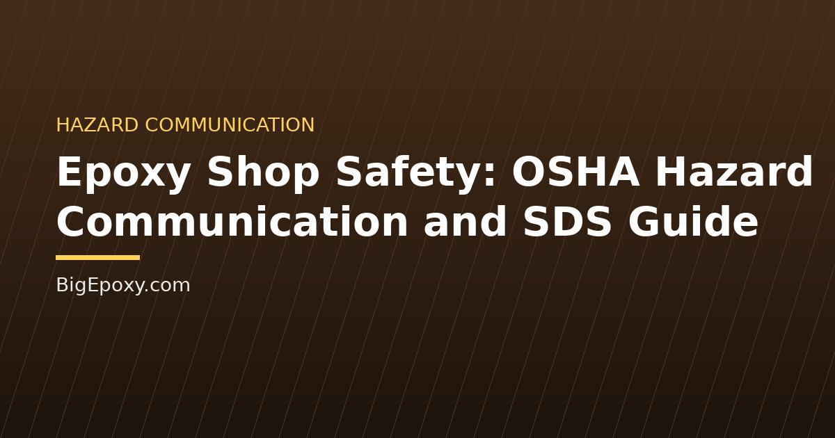 Epoxy Shop Safety: OSHA Hazard Communication and SDS Guide