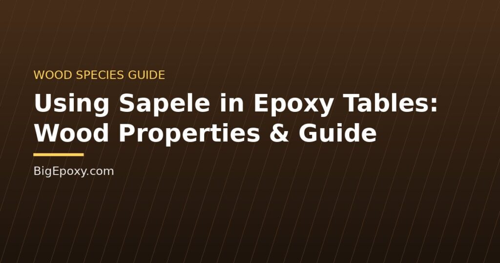 Using Sapele in Epoxy Tables: Wood Properties & Guide