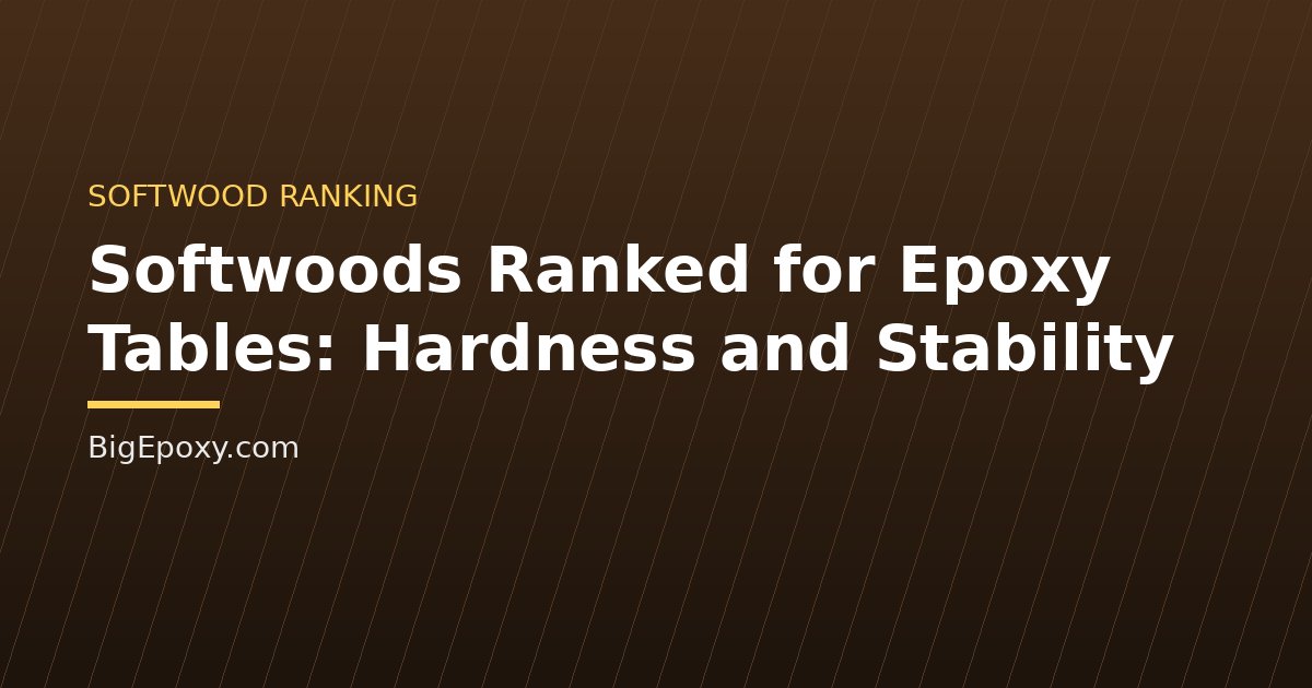 Softwoods Ranked for Epoxy Tables: Hardness and Stability