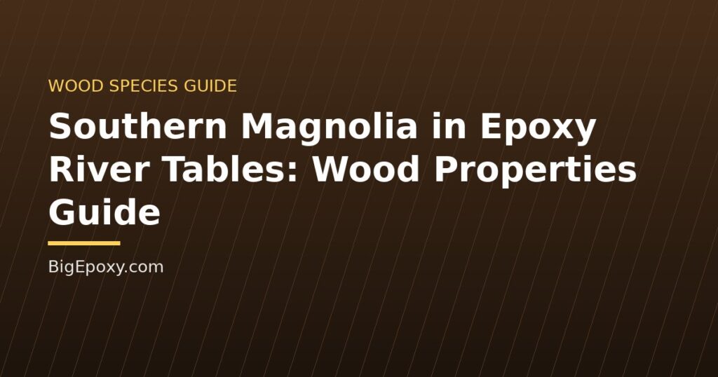 Southern Magnolia in Epoxy River Tables: Wood Properties Guide