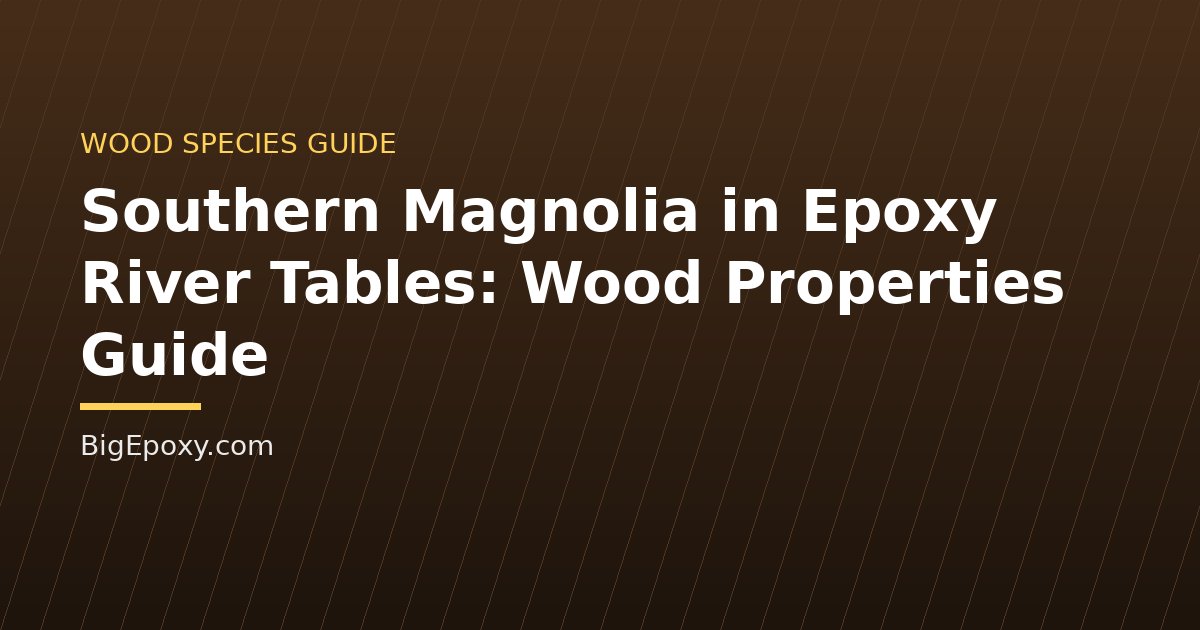 Southern Magnolia in Epoxy River Tables: Wood Properties Guide