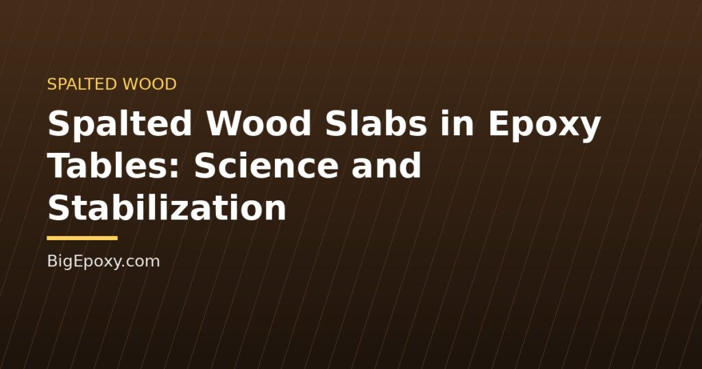 Spalted Wood Slabs in Epoxy Tables: Science and Stabilization
