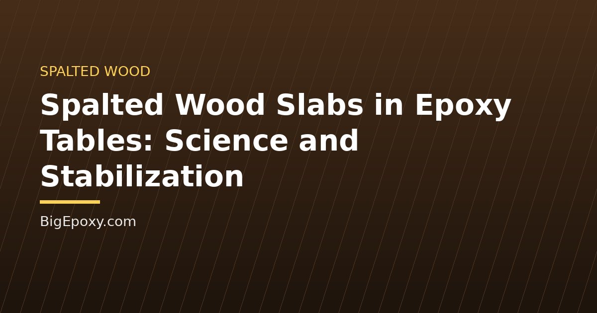 Spalted Wood Slabs in Epoxy Tables: Science and Stabilization