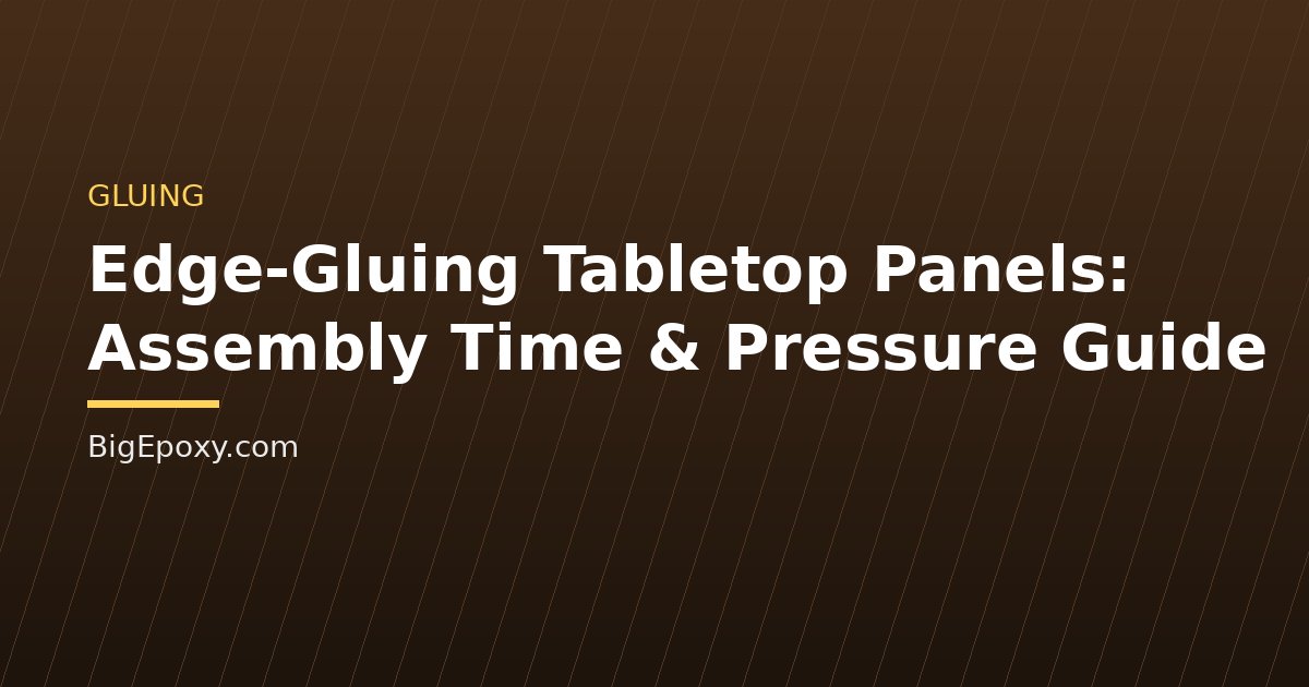Edge-Gluing Tabletop Panels: Assembly Time & Pressure Guide
