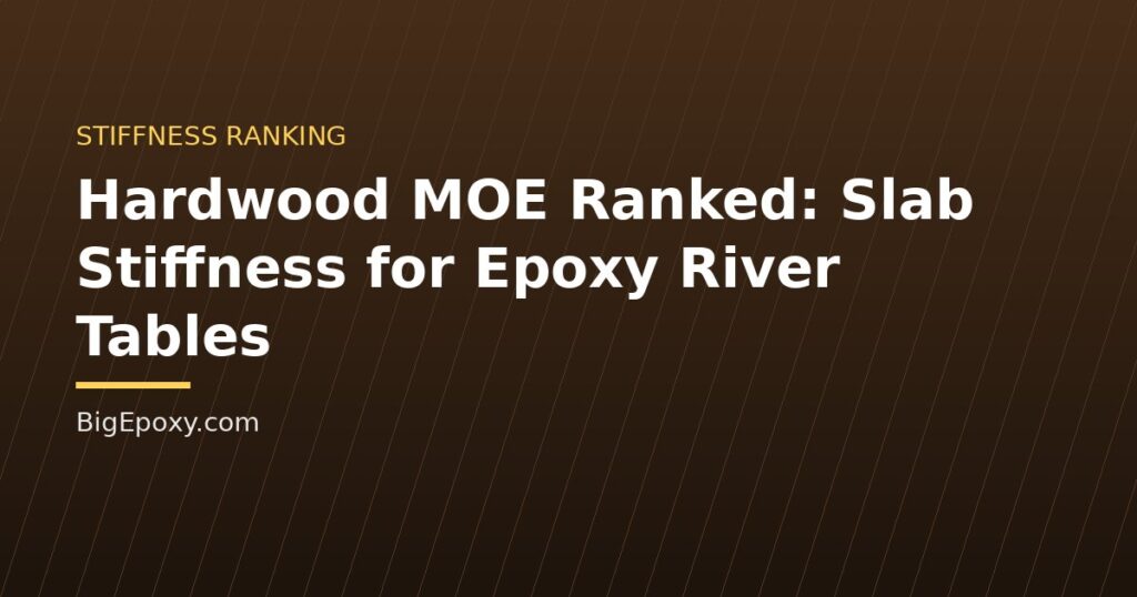Hardwood MOE Ranked: Slab Stiffness for Epoxy River Tables