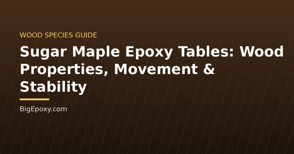 Sugar Maple Epoxy Tables: Wood Properties, Movement & Stability