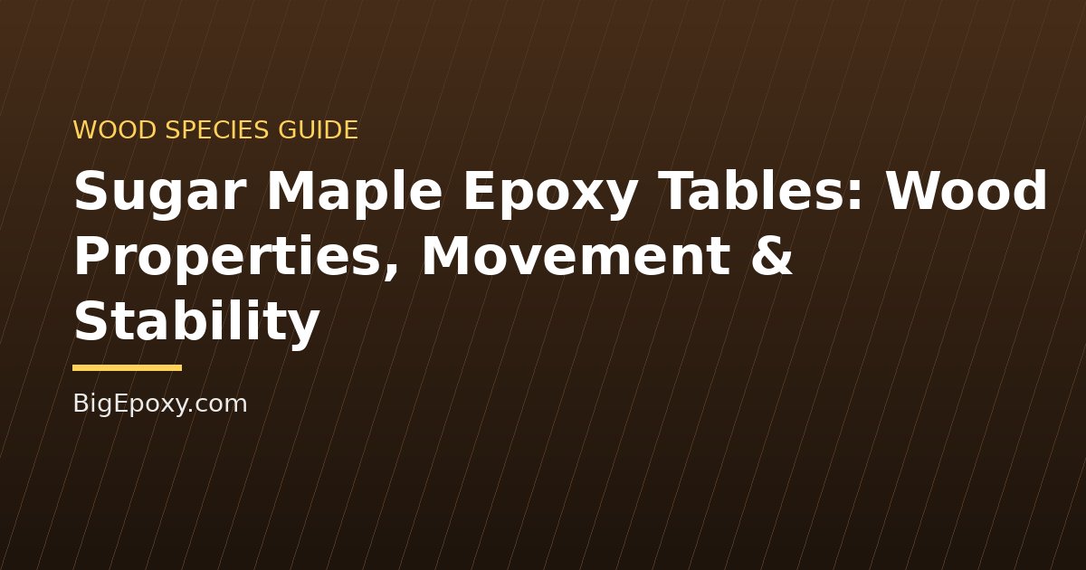 Sugar Maple Epoxy Tables: Wood Properties, Movement & Stability