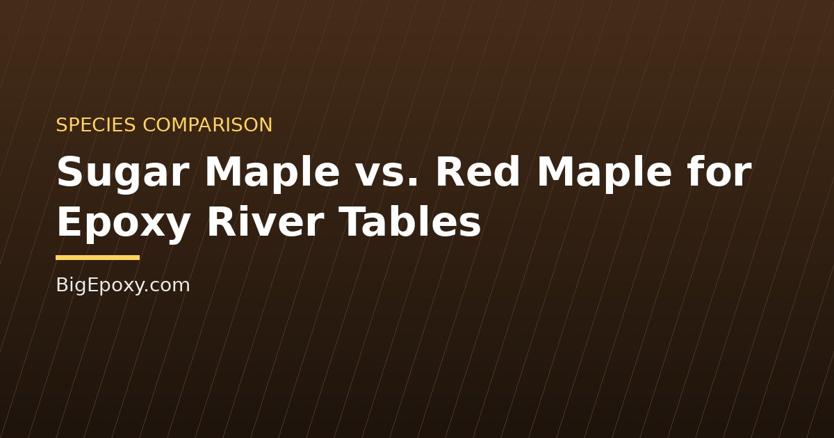 Sugar Maple vs. Red Maple for Epoxy River Tables
