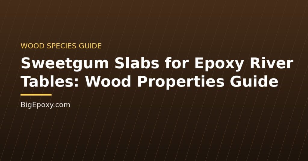 Sweetgum Slabs for Epoxy River Tables: Wood Properties Guide