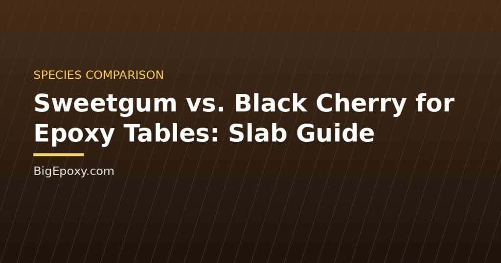 Sweetgum vs. Black Cherry for Epoxy Tables: Slab Guide