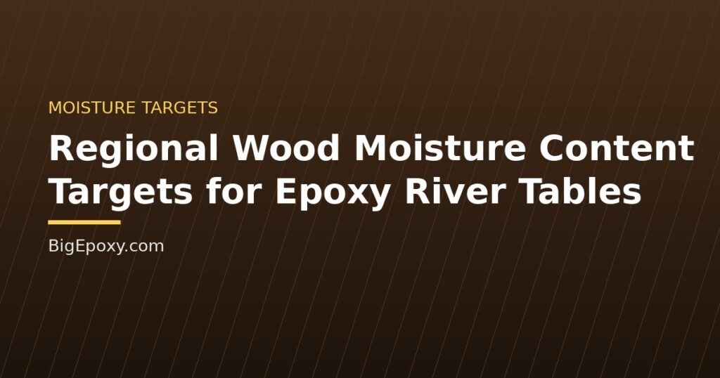 Regional Wood Moisture Content Targets for Epoxy River Tables