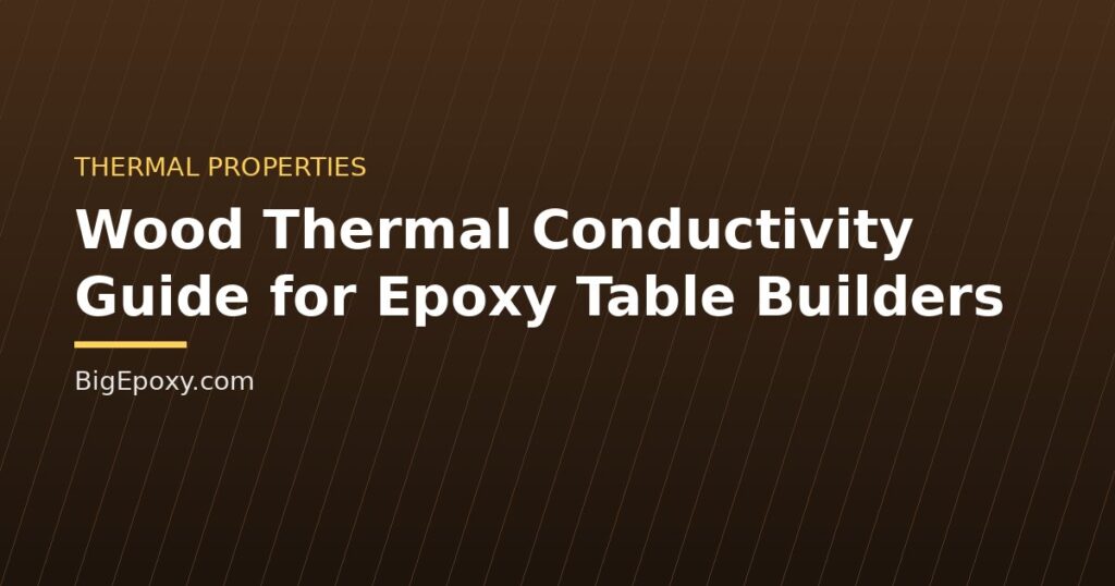 Wood Thermal Conductivity Guide for Epoxy Table Builders