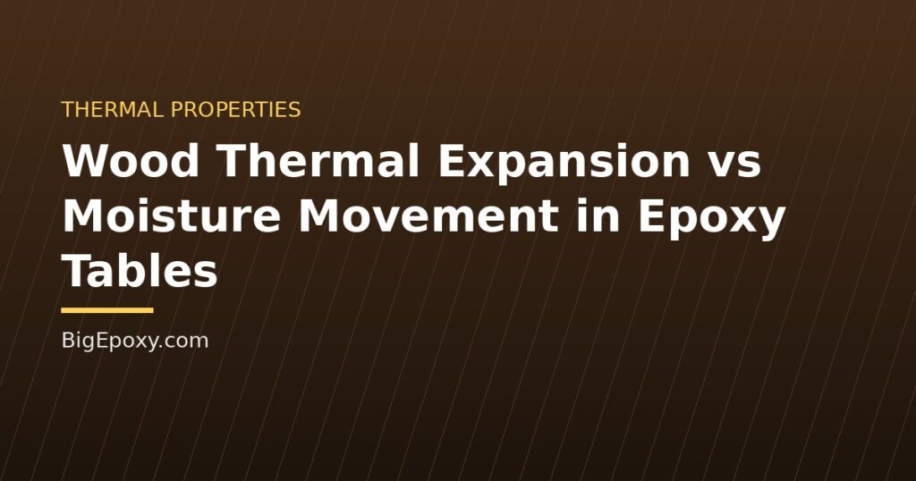 Wood Thermal Expansion vs Moisture Movement in Epoxy Tables