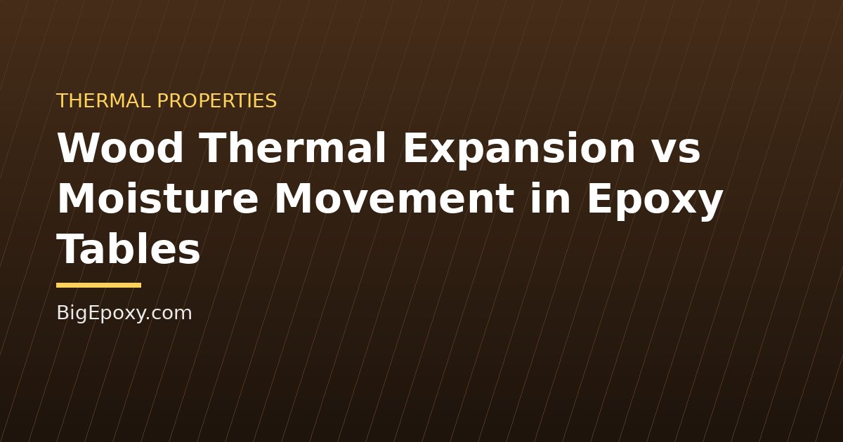 Wood Thermal Expansion vs Moisture Movement in Epoxy Tables