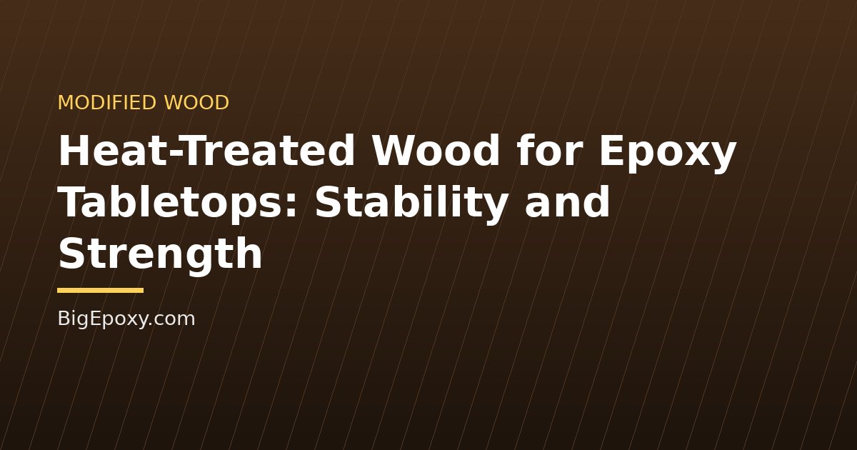 Heat-Treated Wood for Epoxy Tabletops: Stability and Strength