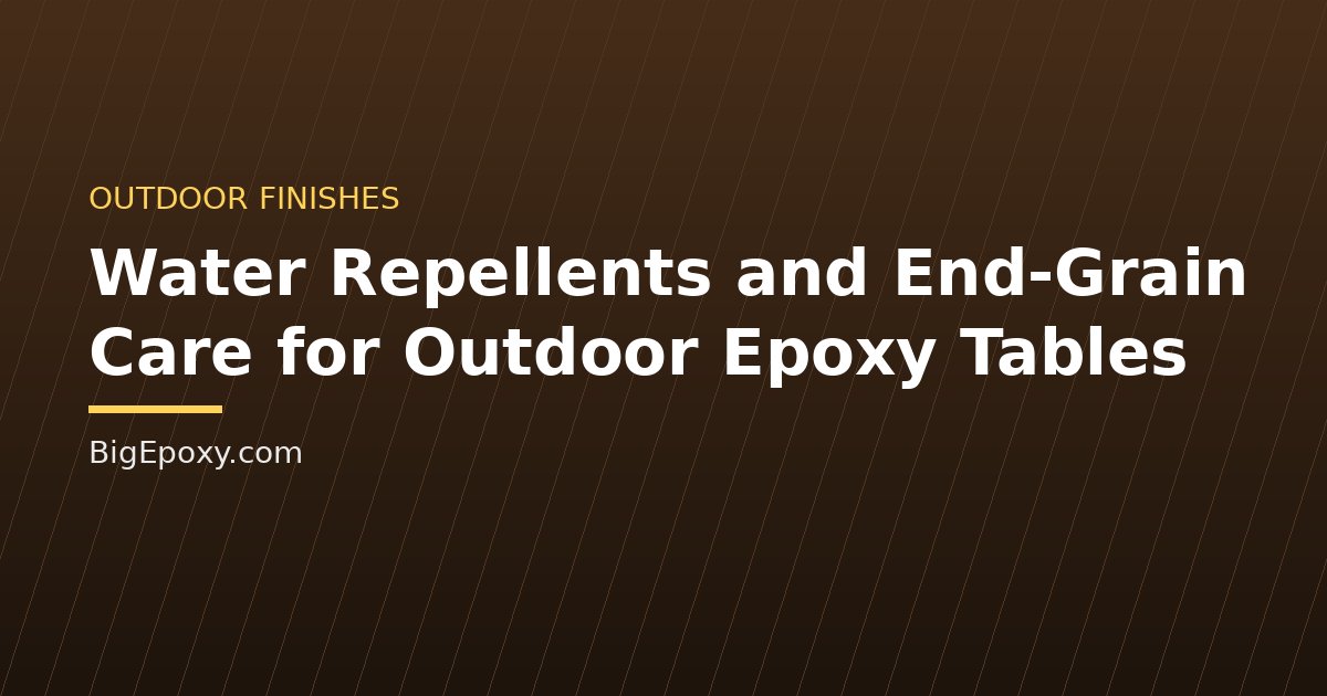 Water Repellents and End-Grain Care for Outdoor Epoxy Tables