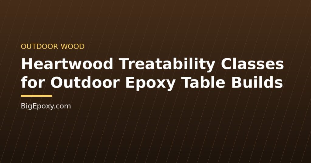 Heartwood Treatability Classes for Outdoor Epoxy Table Builds
