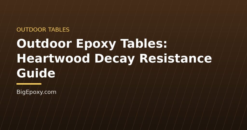 Outdoor Epoxy Tables: Heartwood Decay Resistance Guide