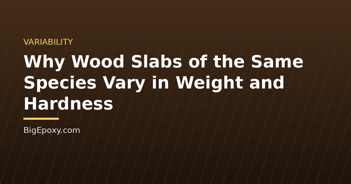 Why Wood Slabs of the Same Species Vary in Weight and Hardness