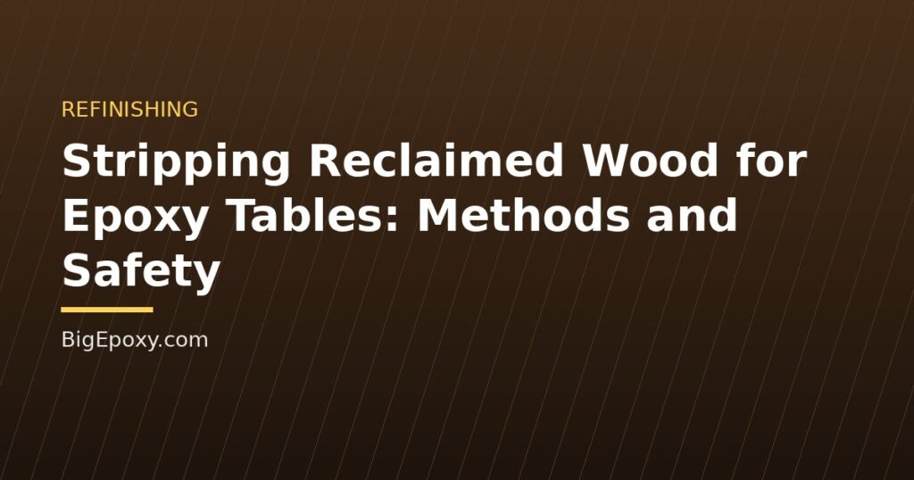 Stripping Reclaimed Wood for Epoxy Tables: Methods and Safety