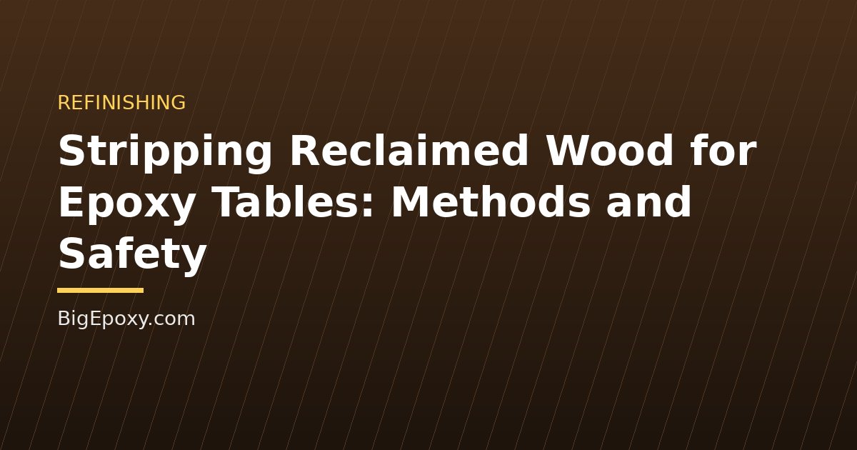 Stripping Reclaimed Wood for Epoxy Tables: Methods and Safety