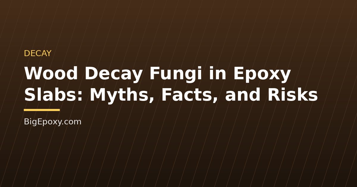 Wood Decay Fungi in Epoxy Slabs: Myths, Facts, and Risks