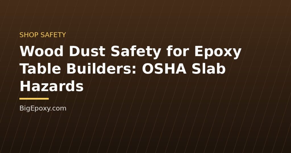 Wood Dust Safety for Epoxy Table Builders: OSHA Slab Hazards