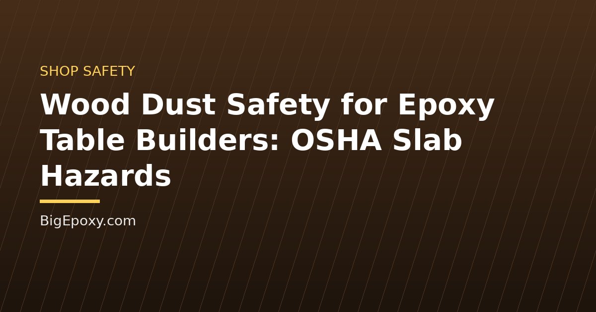 Wood Dust Safety for Epoxy Table Builders: OSHA Slab Hazards