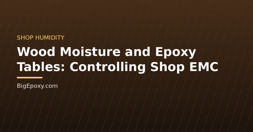 Wood Moisture and Epoxy Tables: Controlling Shop EMC