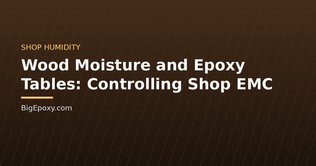 Wood Moisture and Epoxy Tables: Controlling Shop EMC