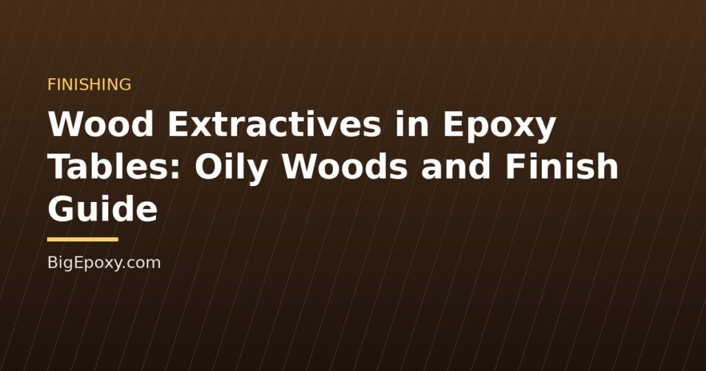 Wood Extractives in Epoxy Tables: Oily Woods and Finish Guide