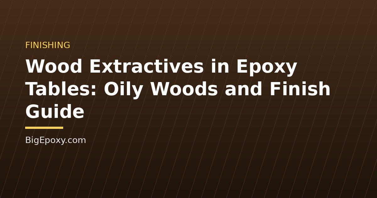 Wood Extractives in Epoxy Tables: Oily Woods and Finish Guide