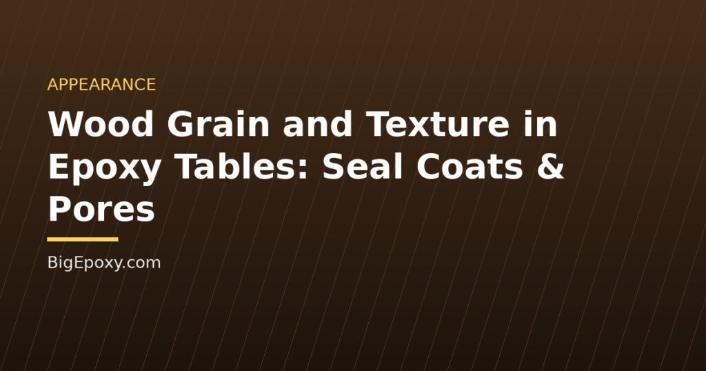 Wood Grain and Texture in Epoxy Tables: Seal Coats & Pores