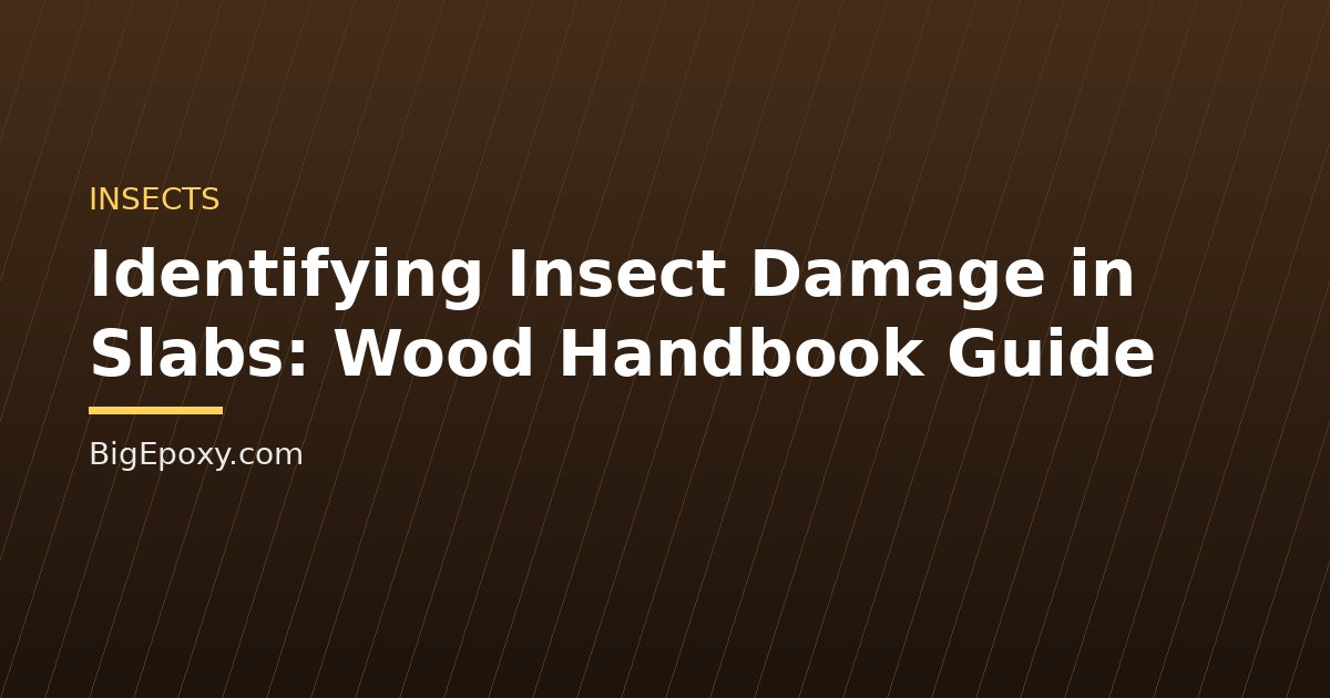 Identifying Insect Damage in Slabs: Wood Handbook Guide