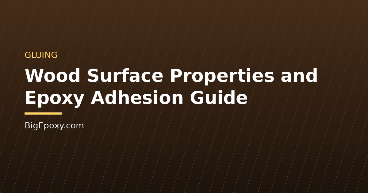 Wood Surface Properties and Epoxy Adhesion Guide