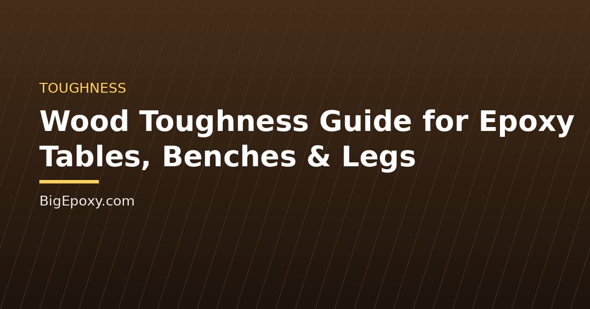 Wood Toughness Guide for Epoxy Tables, Benches & Legs