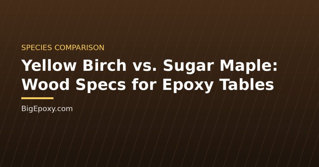 Yellow Birch vs. Sugar Maple: Wood Specs for Epoxy Tables