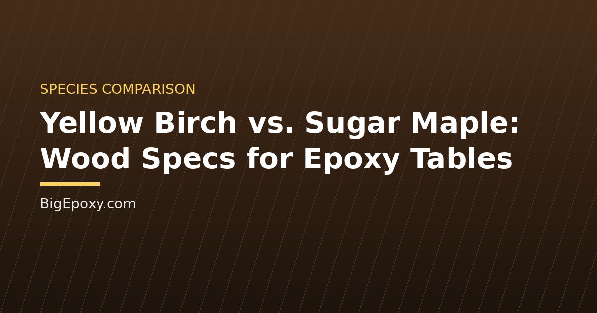 Yellow Birch vs. Sugar Maple: Wood Specs for Epoxy Tables